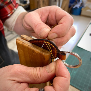 Love Heart Leather Key Ring