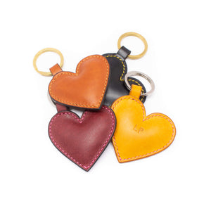 Love Heart Leather Key Ring