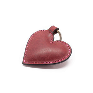 Love Heart Leather Key Ring