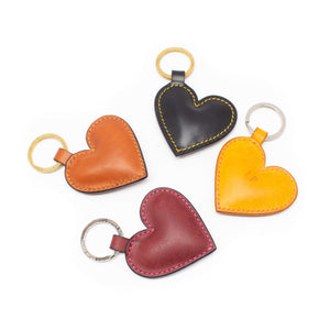 Love Heart Leather Key Ring